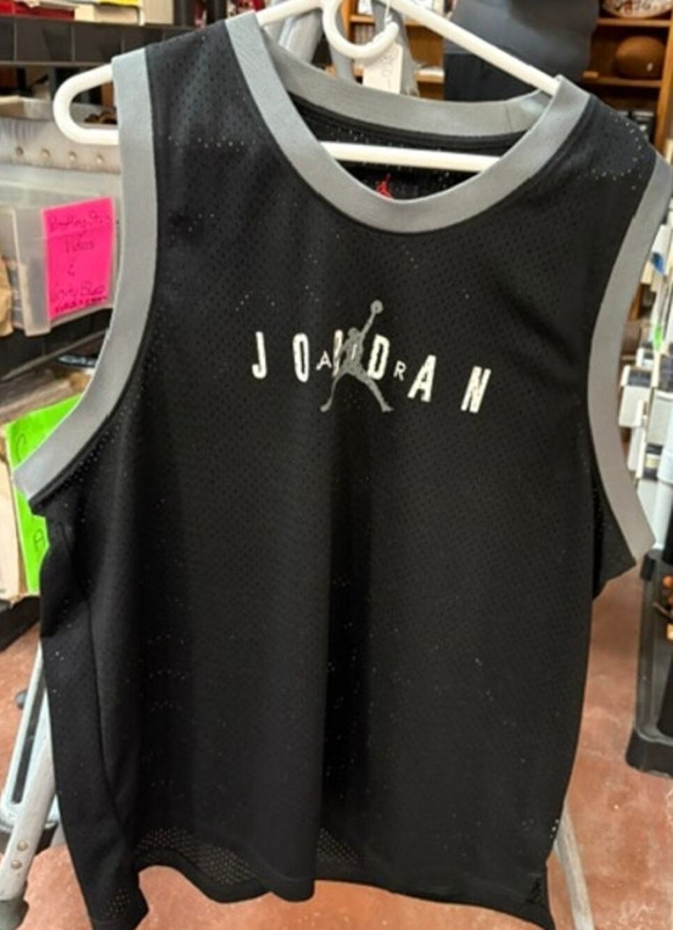 Jordan Jumpman Men's XL Black Mesh Sleeveless Basketball Jersey Tank